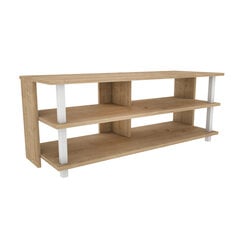 TV-taso, Asir, 120x44,6x47,4 cm, valkoinen/ruskea hinta ja tiedot | TV-tasot | hobbyhall.fi