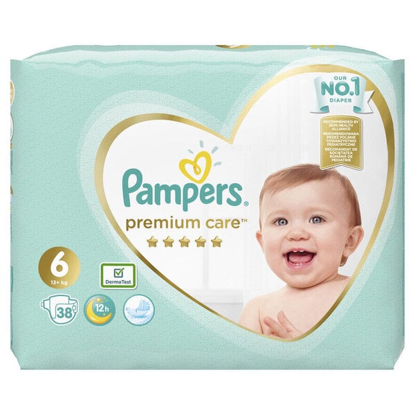 Vaipat PAMPERS Premium Care, Value Pakkauskoko 6, 38 kpl. x 1 kpl paketti