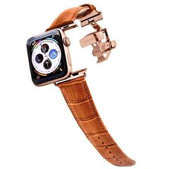 Apple Watch vaihtoranneke Longvadon (42 mm / 44 mm), LVWHISKEY42/44GOLD hinta ja tiedot | Longvadon Puhelimet, älylaitteet ja kamerat | hobbyhall.fi