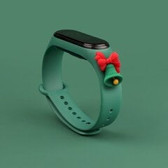 Kellon ranneke Fusion Xmas Bell Xiaomi Mi Band 3 / 4 vihreä hinta ja tiedot | Älykellojen ja aktiivisuusrannekkeiden lisätarvikkeet | hobbyhall.fi