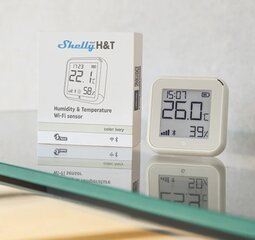 Kosteus- ja lämpötila-anturi Shelly Plus H&T WiFi Gen3, Valkoinen hinta ja tiedot | Liiketunnistimet, anturit ja sensorit | hobbyhall.fi
