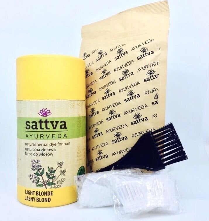 Kasviperäinen vaalea hiusväri Light Blonde Sattva Ayurveda, 150 g hinta ja tiedot | Hiusvärit | hobbyhall.fi