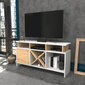 TV-taso, Asir, 120x29,9x60,6 cm, valkoinen/beige hinta ja tiedot | TV-tasot | hobbyhall.fi