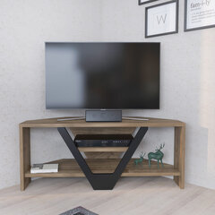 TV-taso, Asir, 90x35x36,8 cm, vaaleanruskea/musta hinta ja tiedot | TV-tasot | hobbyhall.fi