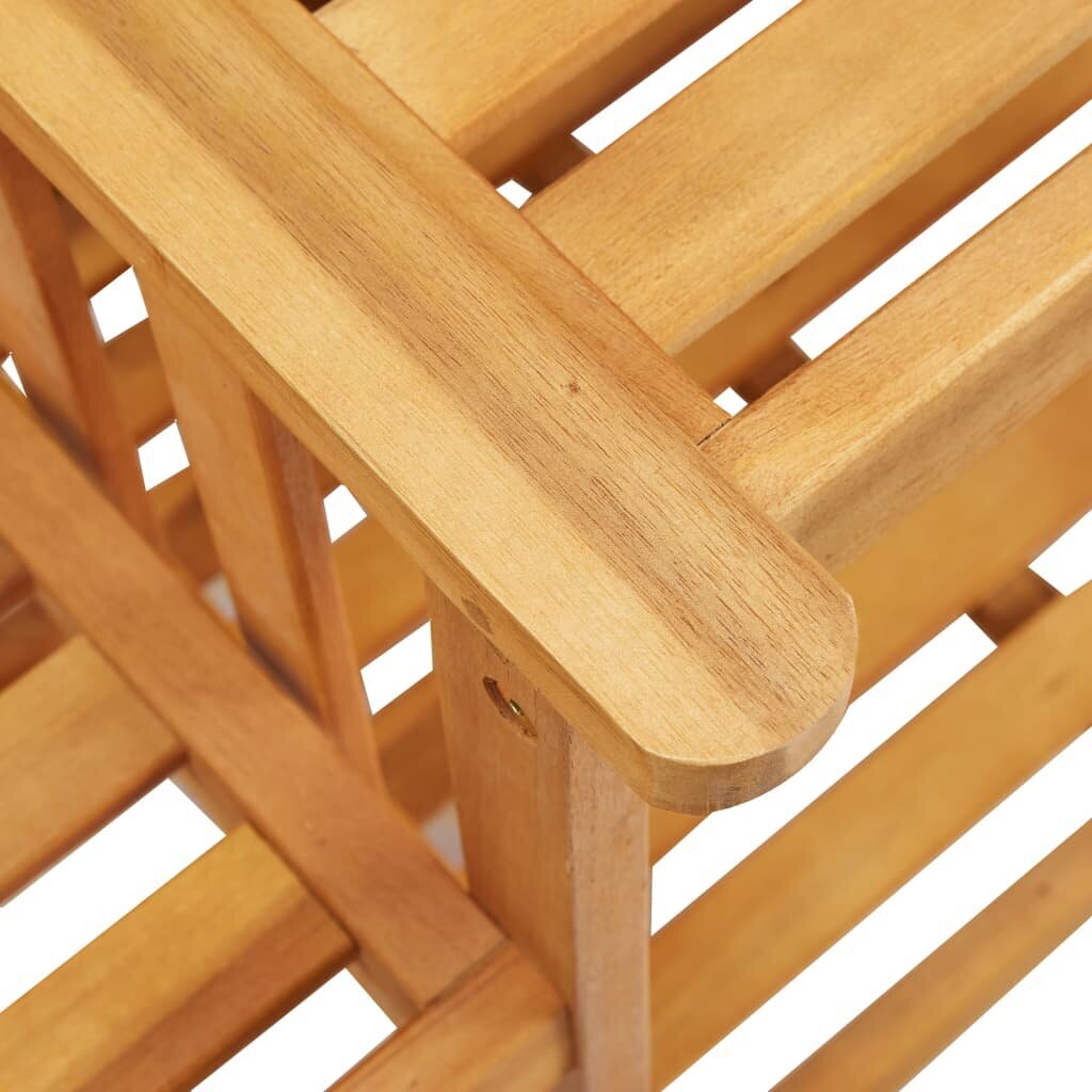 vidaXL Puutarhatuolit teepöydällä 159x61x92 cm täysi akaasiapuu hinta ja tiedot | Puutarhakalusteet | hobbyhall.fi