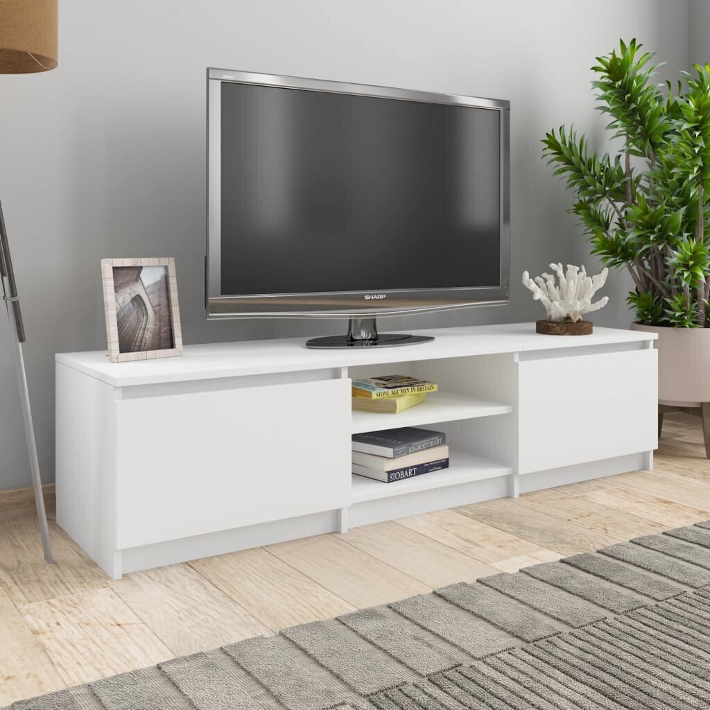 vidaXL TV-taso valkoinen 140x40x35,5 cm lastulevy hinta ja tiedot | TV-tasot | hobbyhall.fi