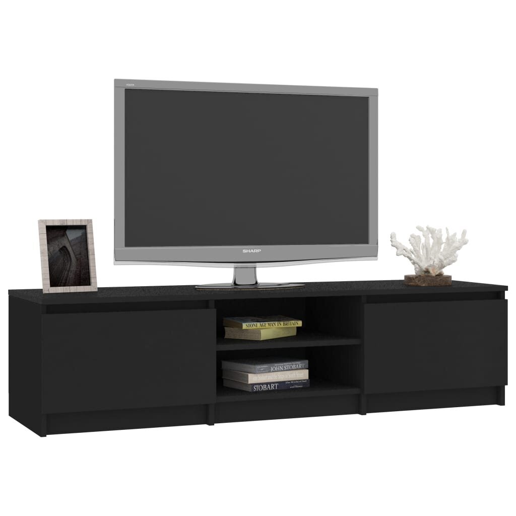 vidaXL TV-taso musta 140x40x35,5 cm lastulevy hinta ja tiedot | TV-tasot | hobbyhall.fi