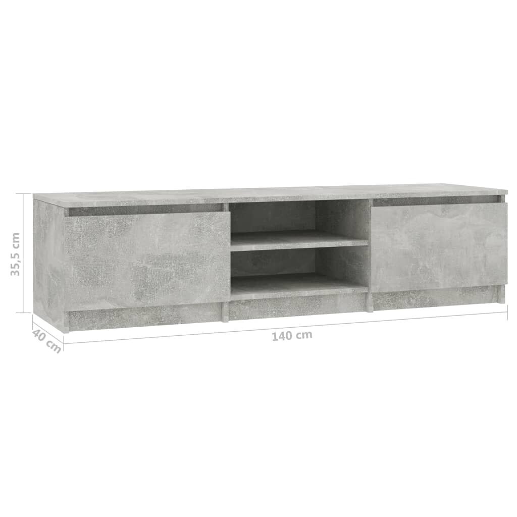 vidaXL TV-taso betoninharmaa 140x40x35,5 cm lastulevy hinta ja tiedot | TV-tasot | hobbyhall.fi