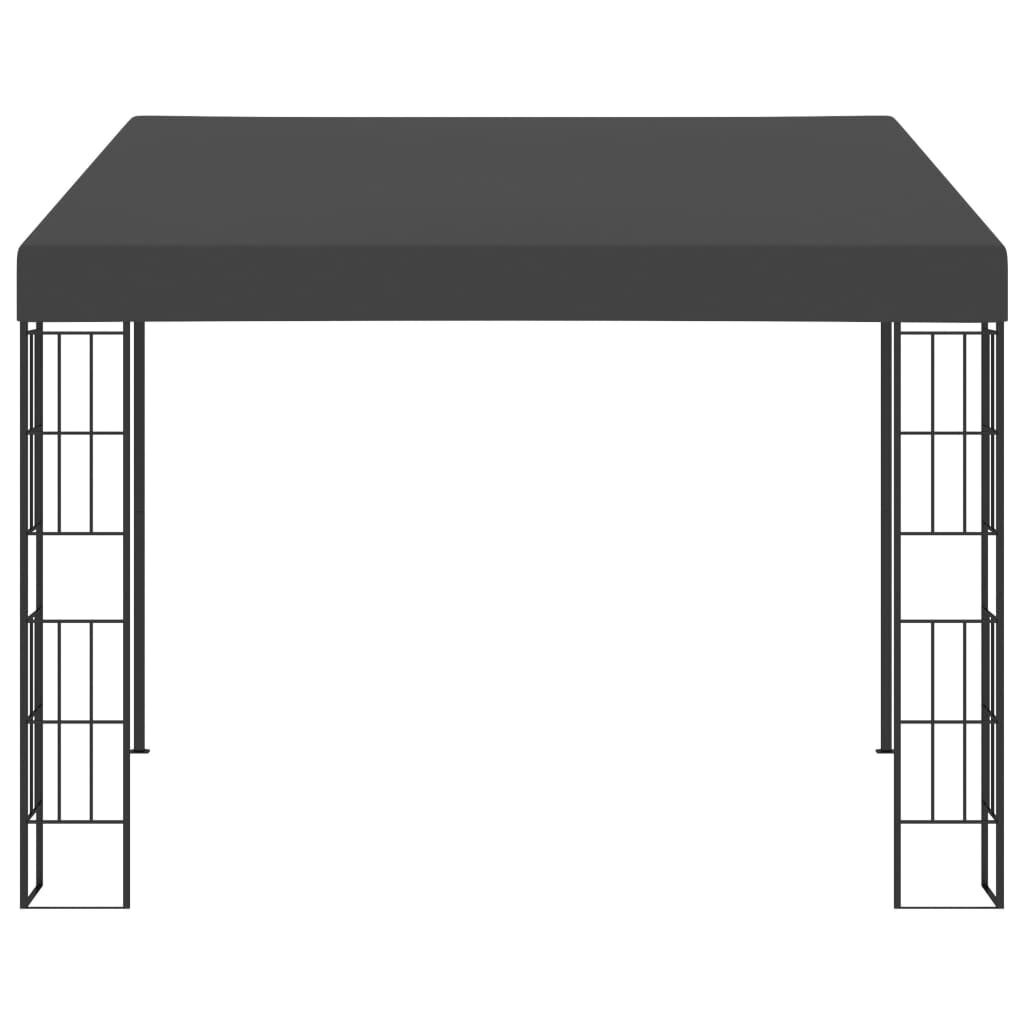 vidaXL Seinään kiinnitettävä huvimaja 3x3 m antrasiitti kangas hinta ja tiedot | Puutarhapaviljongit | hobbyhall.fi