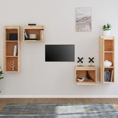 vidaXL TV-tasot 4 kpl täysi mänty hinta ja tiedot | TV-tasot | hobbyhall.fi