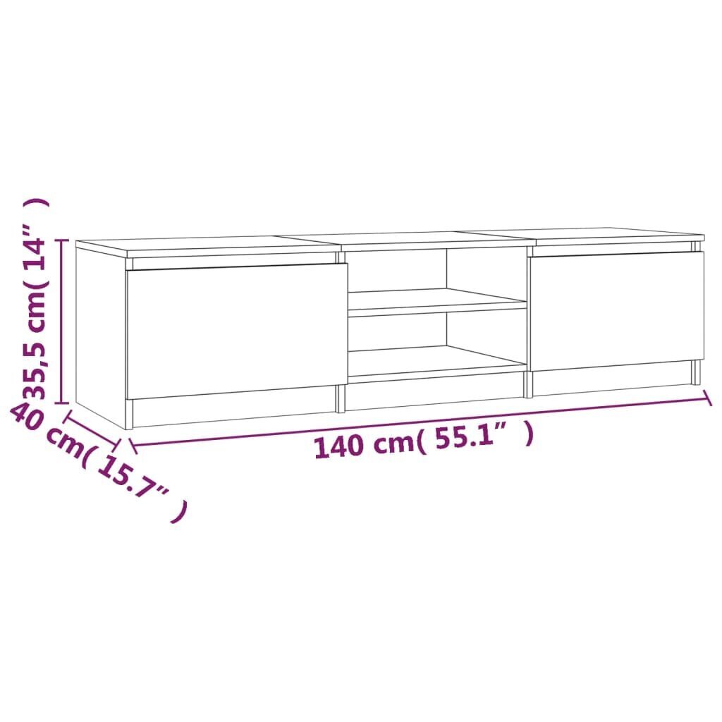 vidaXL TV-taso savutammi 140x40x35,5 cm tekninen puu hinta ja tiedot | TV-tasot | hobbyhall.fi