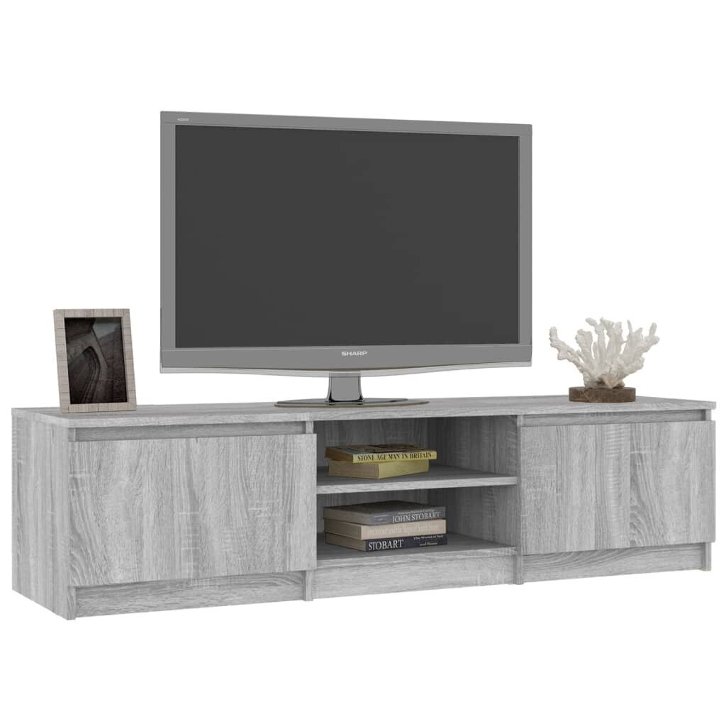 vidaXL TV-taso harmaa Sonoma 140x40x35,5 cm tekninen puu hinta ja tiedot | TV-tasot | hobbyhall.fi