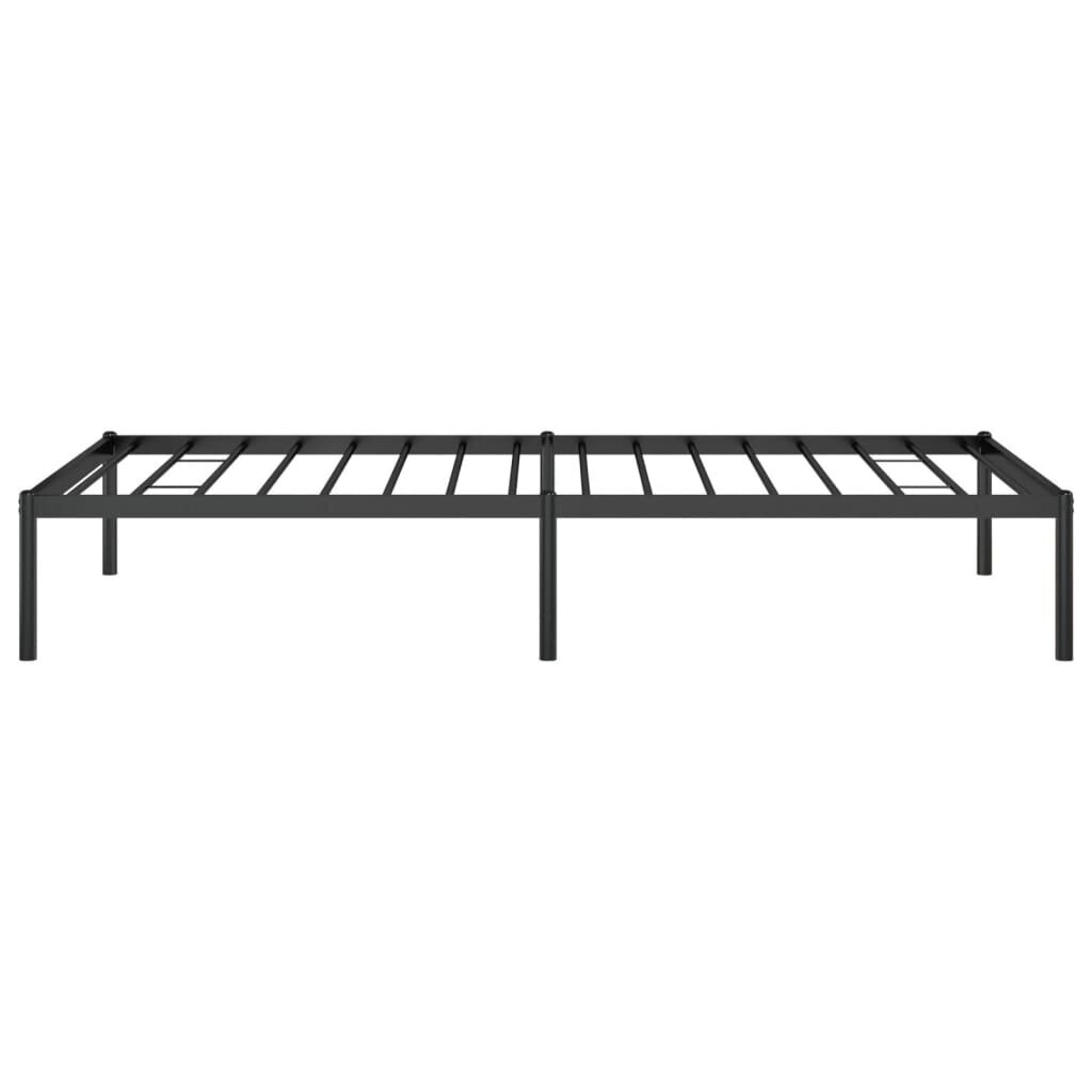vidaXL Metallinen sängynrunko musta 90x190 cm hinta ja tiedot | Sängyt | hobbyhall.fi