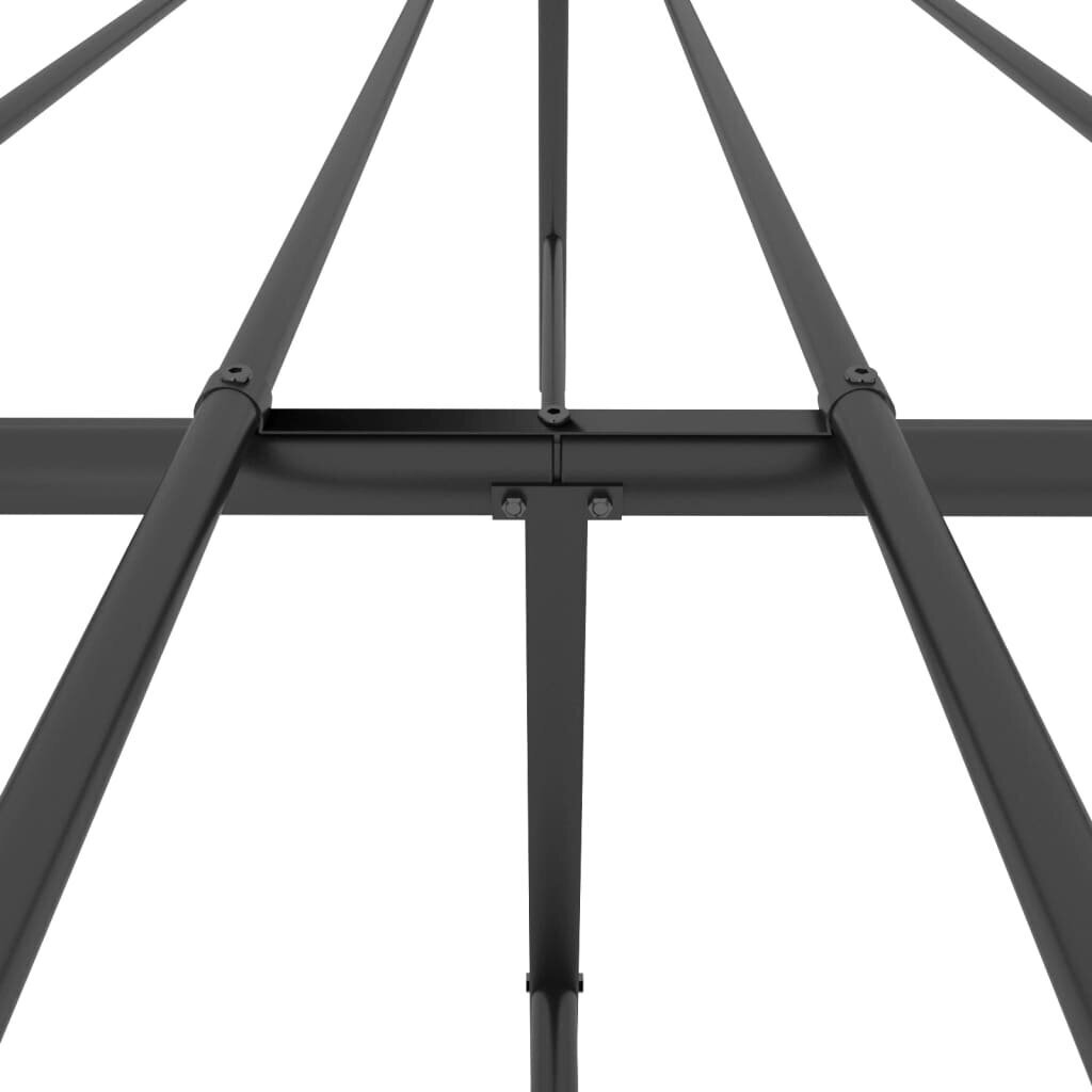 vidaXL Metallinen sängynrunko päädyillä musta 183x213 cm hinta ja tiedot | Sängyt | hobbyhall.fi
