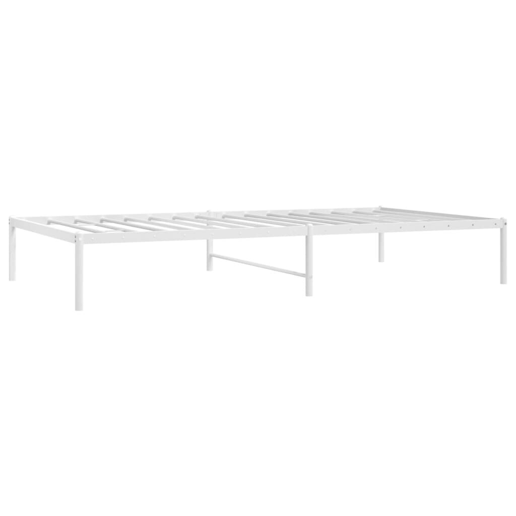 vidaXL Metallinen sängynrunko valkoinen 107x203 cm hinta ja tiedot | Sängyt | hobbyhall.fi