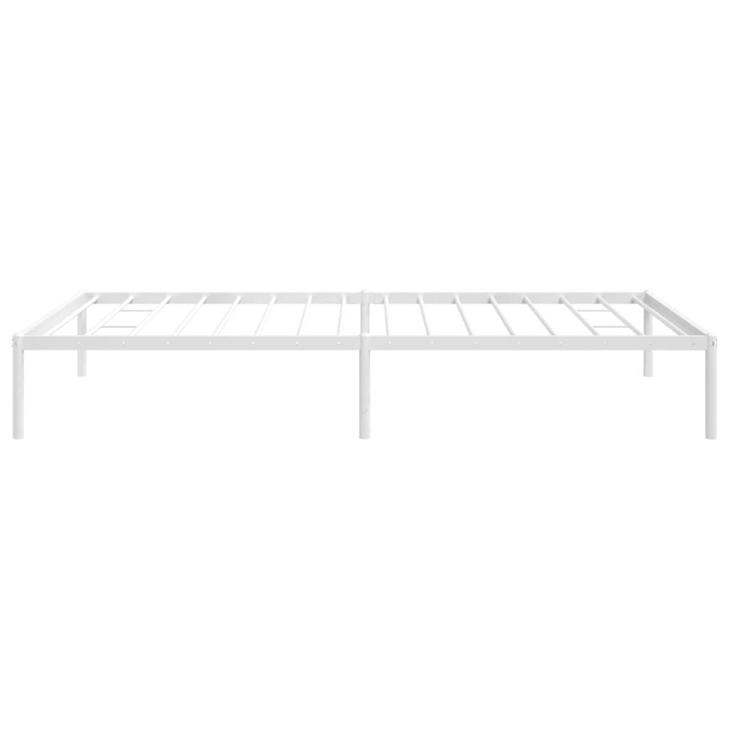 vidaXL Metallinen sängynrunko valkoinen 107x203 cm hinta ja tiedot | Sängyt | hobbyhall.fi