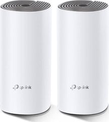 TP-LINK C1200 Whole Home Mesh Wi-Fi System Deco E4 (2 kpl) 802.11ac, 867+300 Mbit hinta ja tiedot | Reitittimet ja modeemit | hobbyhall.fi