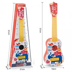 Woopie klassinen kitara lapsille, punainen 57cm hinta ja tiedot | Kehittävät lelut | hobbyhall.fi