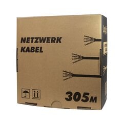 LogiLink Cat.5e, SF/UTP asennuskaapelirulla, CPV009, 305m hinta ja tiedot | Kaapelit ja adapterit | hobbyhall.fi