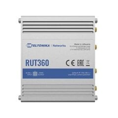 Teltonika Industrial Cellular Router RUT360 LTE CAT6 1 x LAN portit, 10 hinta ja tiedot | Teltonika Reitittimet ja tukiasemat | hobbyhall.fi