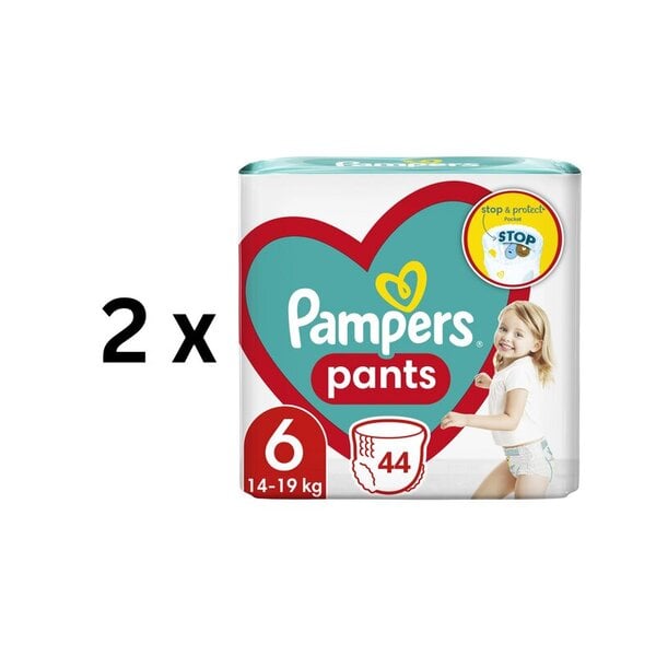 Vaipat Pampers Pants Jumbo Pack koko 6, 44 kpl x 2