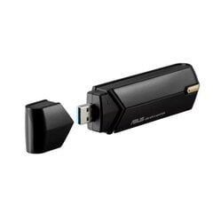 Asus Wireless Dual-band USB-AX56 AX1800 verkkosovitin hinta ja tiedot | Reitittimet ja modeemit | hobbyhall.fi