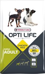 Versele-Laga Opti Life Adult Mini aikuisille pienrotuisille koirille, kanaa, 7,5 kg hinta ja tiedot | Koiran kuivaruoka | hobbyhall.fi