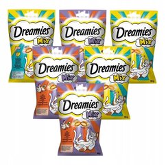 Dreamies Mix ravinto kissoille lohen ja juuston kanssa, 6x60 g hinta ja tiedot | Kissan herkut | hobbyhall.fi