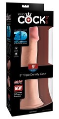 King Cock 26,7 cm kolmen tiheyden dildo, Pipedream hinta ja tiedot | Dildot | hobbyhall.fi