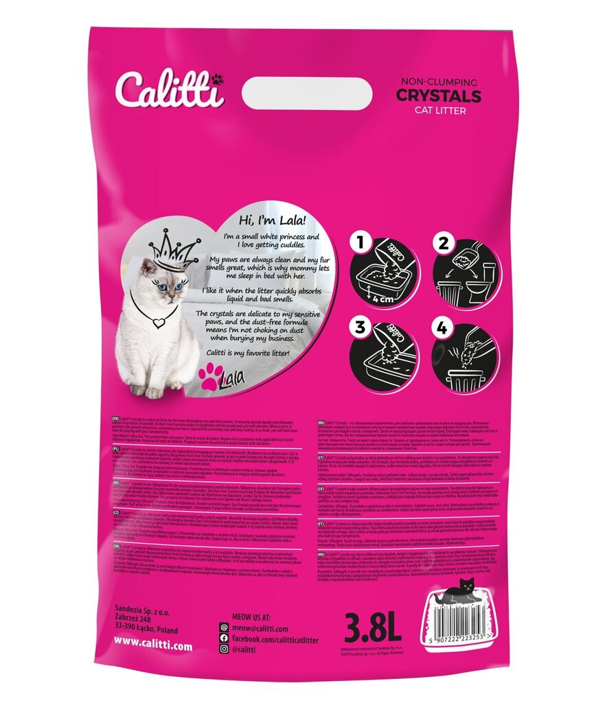 Calitti Crystals 3.8L hinta ja tiedot | Kissanhiekka | hobbyhall.fi