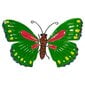 Koristeellinen perhonen, 26 cm, vihreä hinta ja tiedot | Sisustustuotteet | hobbyhall.fi
