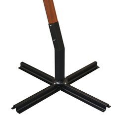 vidaXL Riippuva päivänvarjo tangolla musta 3x3 m täysi kuusi hinta ja tiedot | Aurinkovarjot ja markiisit | hobbyhall.fi
