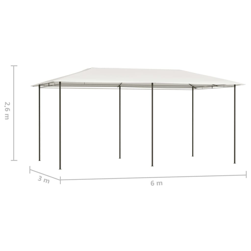 vidaXL Huvimaja 3x6x2,6 m kerma 160 g/m² hinta ja tiedot | Puutarhapaviljongit | hobbyhall.fi