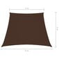 vidaXL Aurinkopurje Oxford-kangas puolisuunnikas 3/5x4 m ruskea hinta ja tiedot | Aurinkovarjot ja markiisit | hobbyhall.fi