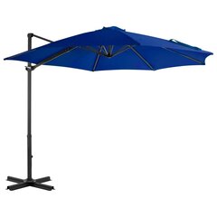 vidaXL Riippuva aurinkovarjo alumiinipylväällä taivaansininen 300 cm hinta ja tiedot | Aurinkovarjot ja markiisit | hobbyhall.fi