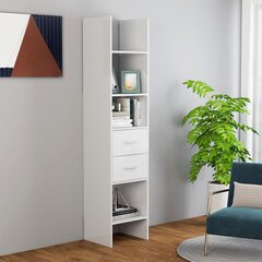 vidaXL Kirjahylly korkeakiilto valkoinen 40x35x180 cm lastulevy hinta ja tiedot | Hyllyt | hobbyhall.fi