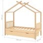 vidaXL Lasten sängynrunko laatikolla täysi mänty 80x160 cm hinta ja tiedot | Lastensängyt | hobbyhall.fi