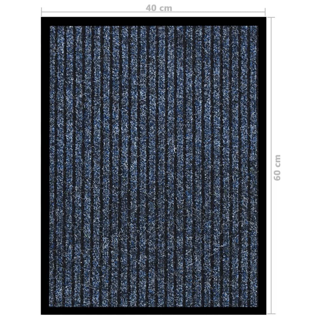 vidaXL Ovimatto raidallinen sininen 40x60 cm hinta ja tiedot | Ovimatot | hobbyhall.fi