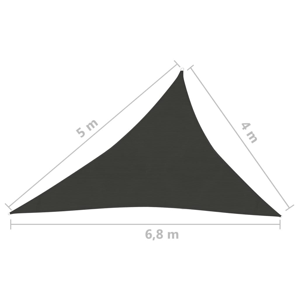 vidaXL Aurinkopurje 160 g/m² musta 4x5x6,8 m HDPE hinta ja tiedot | Aurinkovarjot ja markiisit | hobbyhall.fi