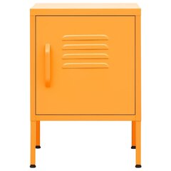 vidaXL Yöpöytä sinapinkeltainen 35x35x51 cm teräs hinta ja tiedot | Yöpöydät | hobbyhall.fi