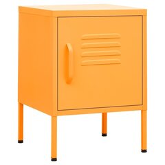 vidaXL Yöpöytä sinapinkeltainen 35x35x51 cm teräs hinta ja tiedot | Yöpöydät | hobbyhall.fi