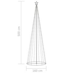 vidaXL Joulukuusi 752 moniväristä LED-valoa 160x500 cm hinta ja tiedot | Juhlakoristeet | hobbyhall.fi