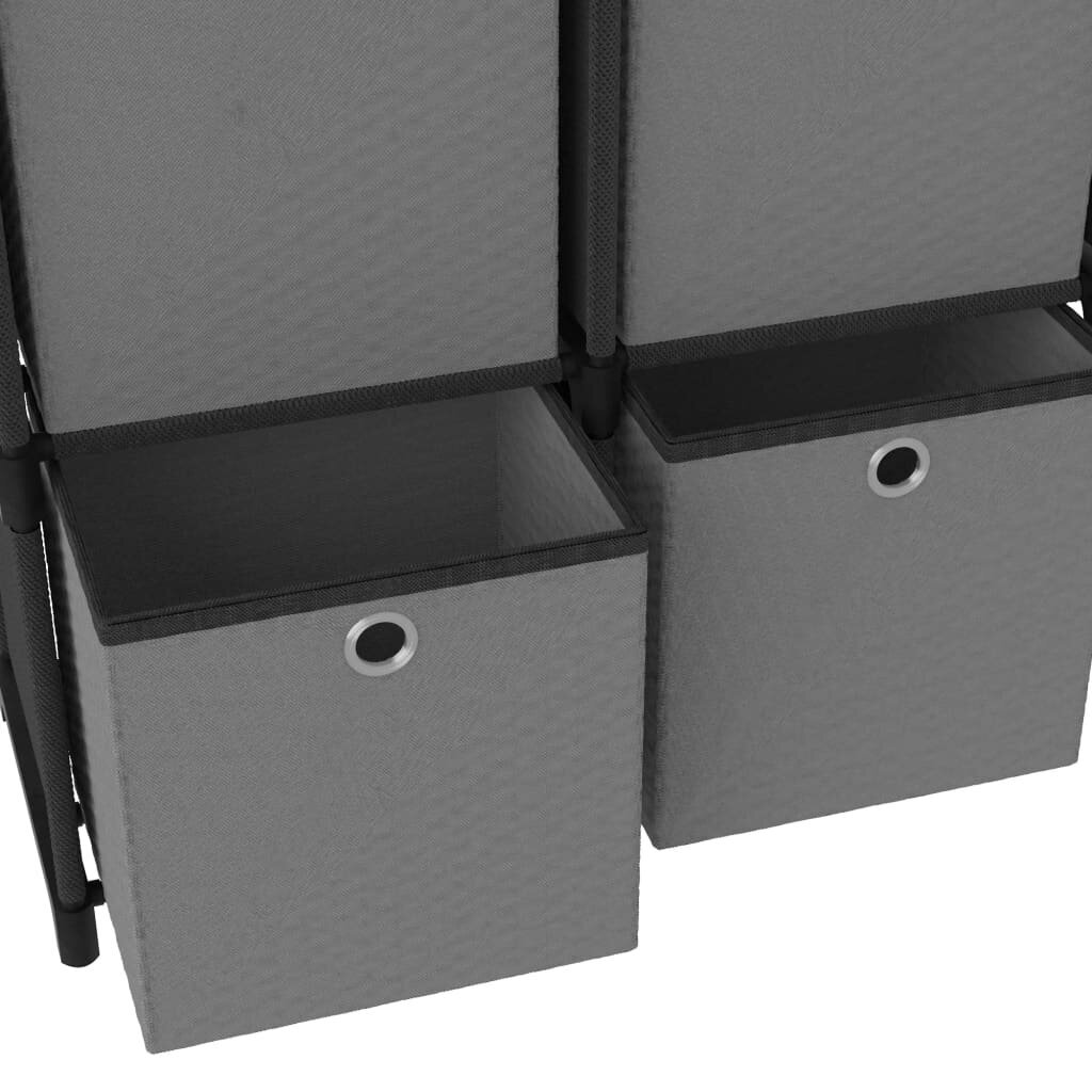 vidaXL 4 kuution esittelyhylly + laatikot musta 69x30x72,5 cm kangas hinta ja tiedot | Hyllyt | hobbyhall.fi