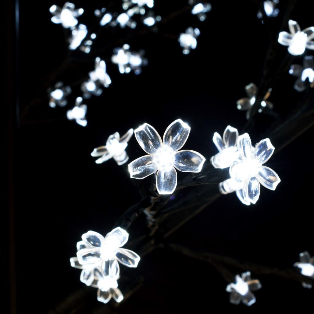 vidaXL Joulukuusi 2 000 kylmän valkoista LED-valoa kirsikankukka 500cm hinta ja tiedot | Joulukoristeet | hobbyhall.fi