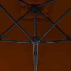vidaXL Aurinkovarjo terästangolla terrakotta 300x230 cm hinta ja tiedot | Aurinkovarjot ja markiisit | hobbyhall.fi