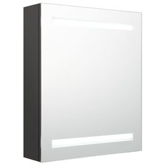 vidaXL LED kylpyhuoneen peilikaappi antrasiitti 50x14x60 cm hinta ja tiedot | Kylpyhuonekaapit | hobbyhall.fi