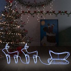 vidaXL Poro ja reki joulukoriste ulkokäyttöön 576 LED-valoa hinta ja tiedot | Joulukoristeet | hobbyhall.fi