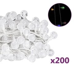 vidaXL Pallo keijuvalonauha 20 m 200 LED-valoa värikäs 8-toiminen hinta ja tiedot | Jouluvalot | hobbyhall.fi