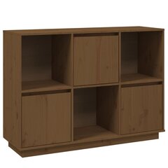 vidaXL Senkki hunajanruskea 110,5x35x80 cm täysi mänty hinta ja tiedot | Olohuoneen kaapit ja lipastot | hobbyhall.fi