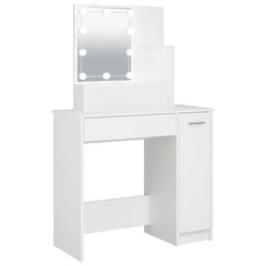 VidaXL Peilipöytä LED-valoilla valkoinen 86,5x35x136 cm hinta ja tiedot | Peilipöydät | hobbyhall.fi